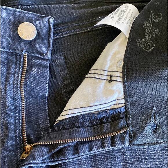 Riders by Lee Curvier Women Black Wash Denim Mid Rise Straight Leg Jeans 10 M - Picture 6 of 8